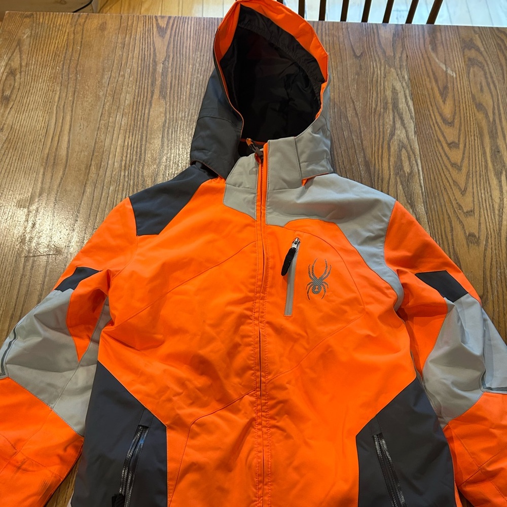Spyder Black and Orange Winter Jacket